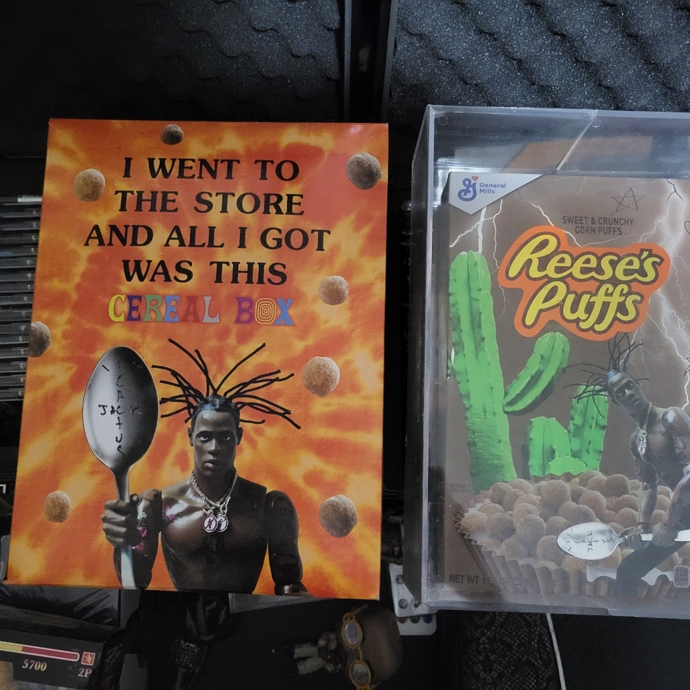 Travis Scott Reese's Puffs Cereal Box